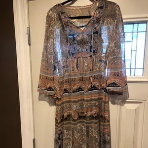 Boston Proper Paisley Scarf Dress